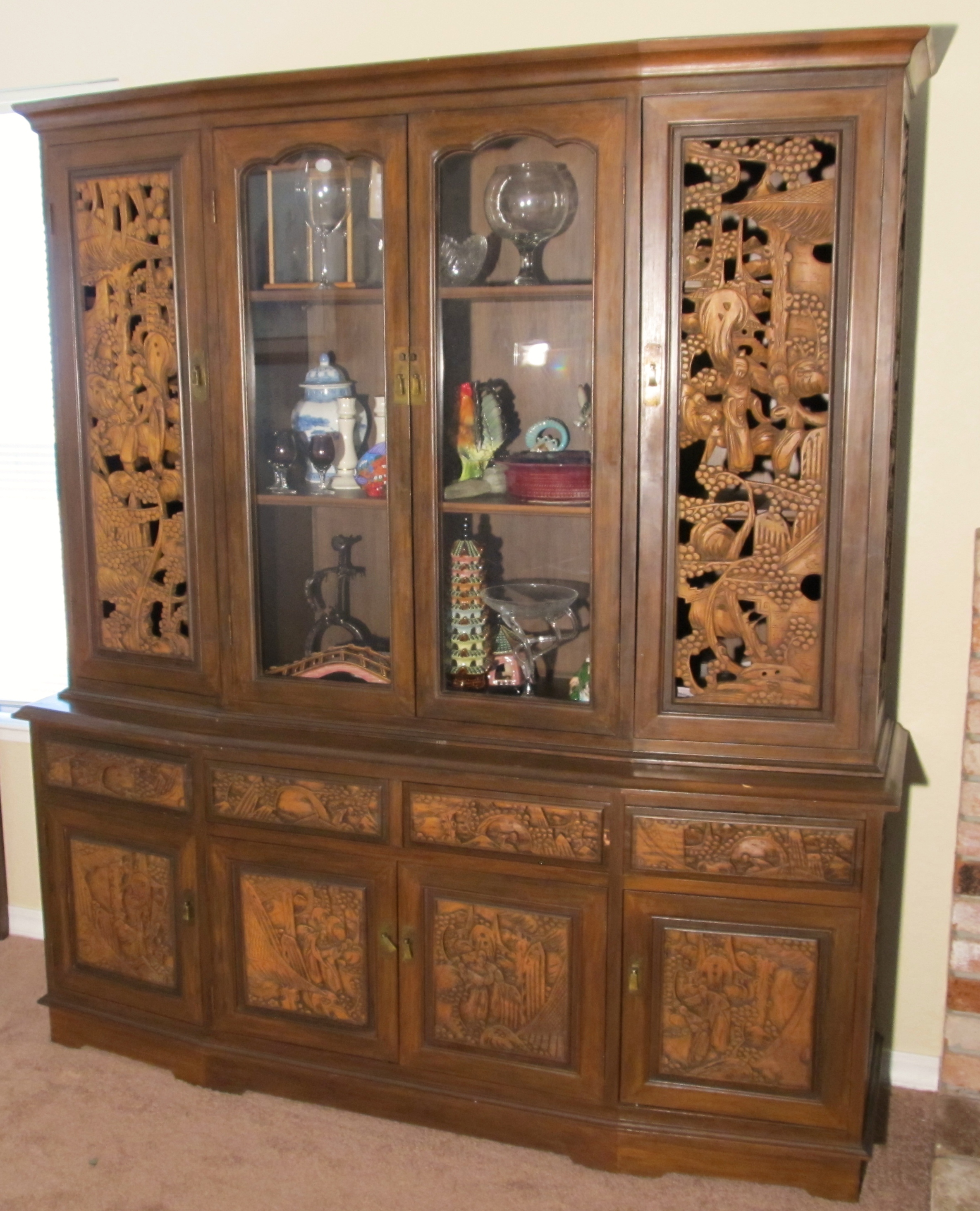 Chinese carved teak furniture antique appraisal InstAppraisal